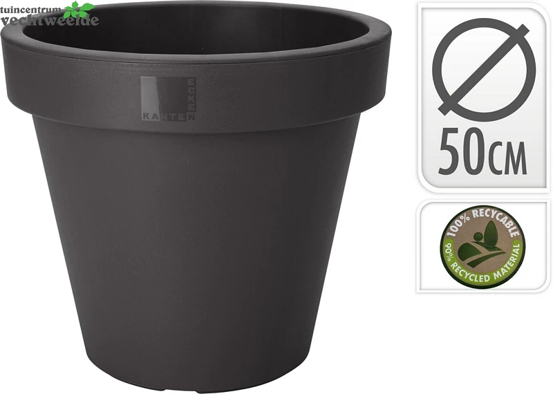 BLOEMPOT EK ROND 50CM 1 BLOEMPOT EK ROND 50CM