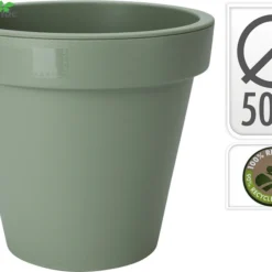 BLOEMPOT EK ROND 50CM GROEN