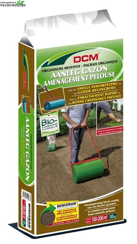 DCM Organische Meststof Aanleg Gazon 10 Kg 2 DCM Organische Meststof Aanleg Gazon 10 Kg - Afbeelding 2