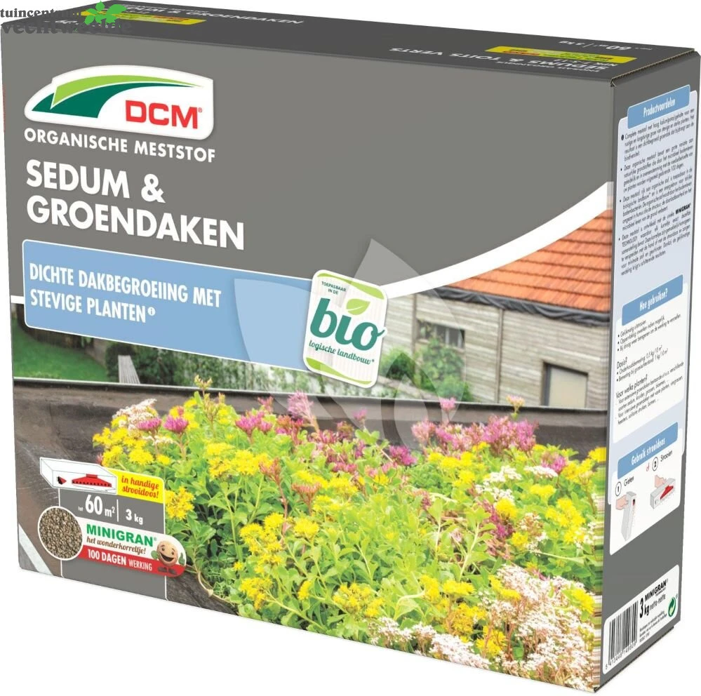 DCM Meststof Sedum/groendaken 3kg 1 DCM Meststof Sedum/groendaken 3kg
