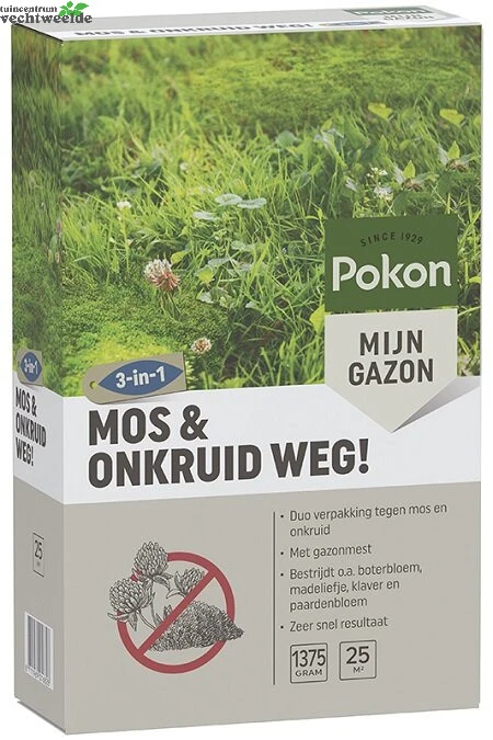 Pokon Mos En Onkruid Weg! (3 In 1) 25 M2 1 Pokon Mos En Onkruid Weg! (3 In 1) 25 M2