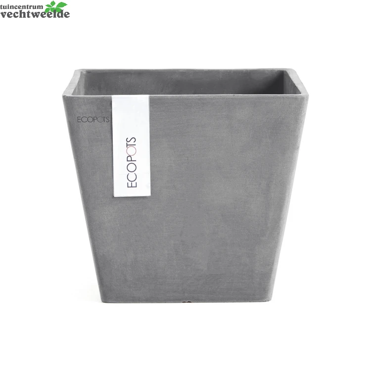 Pot Rotterdam Grijs L20b20h18cm 1 Pot Rotterdam Grijs L20b20h18cm